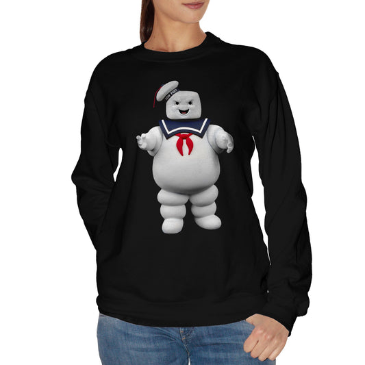 Black Felpa Girocollo Stay Puft Ghostbusters Marshmallow Man - Film Cult Anni 80 - Movie Choose ur Color CucShop