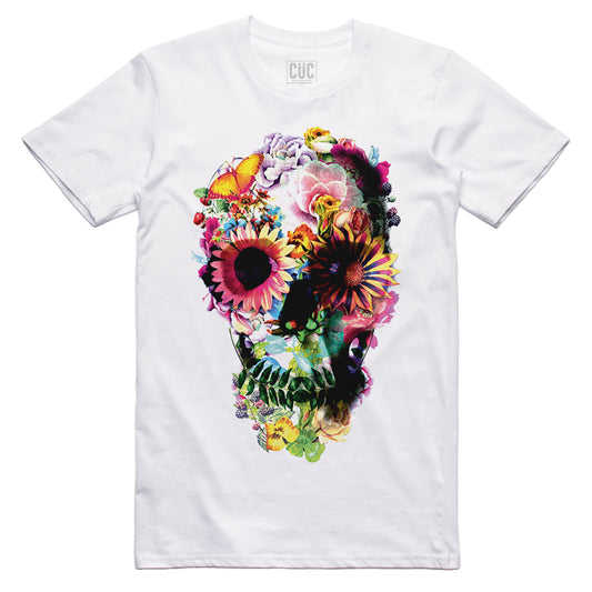 CUC T-Shirt Skull Flower - Teschio floreale - cool vintage #chooseurcolor - CUC chooseurcolor