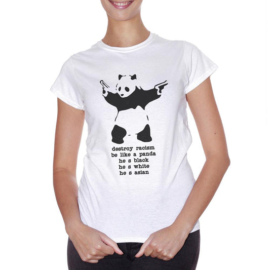 Lavender T-Shirt Destroy Racism Like A Panda - POLITICA Choose ur color CucShop