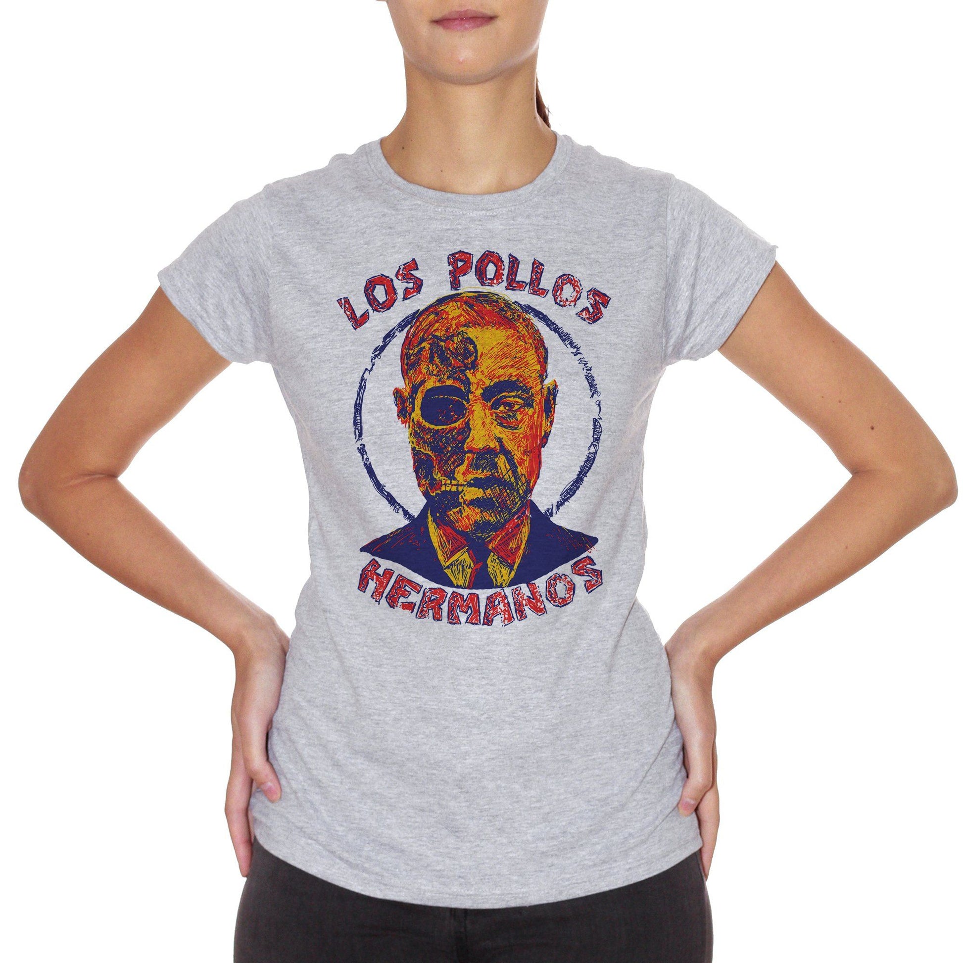 White T-Shirt Los Pollos Hermanos Gusfring Breaking Bad - FILM Choose ur color CucShop