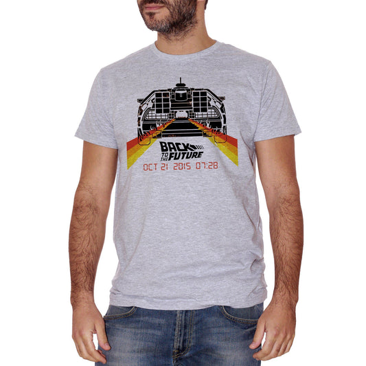 Gray T-Shirt Back To The Future Delorean - FILM Choose ur color CucShop