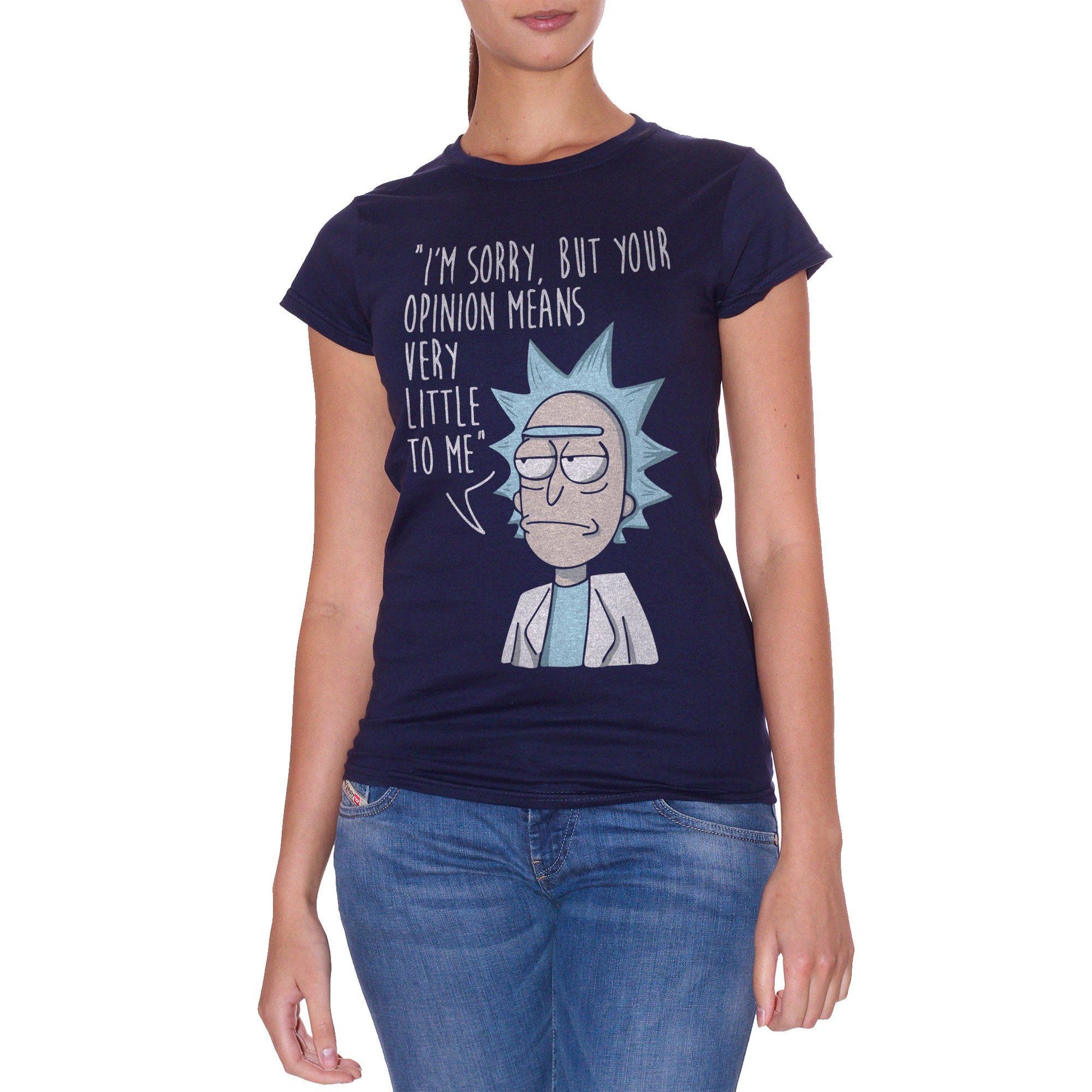 White T-Shirt Rick & Morty Non Mi Importa - CARTOON Choose ur color CucShop