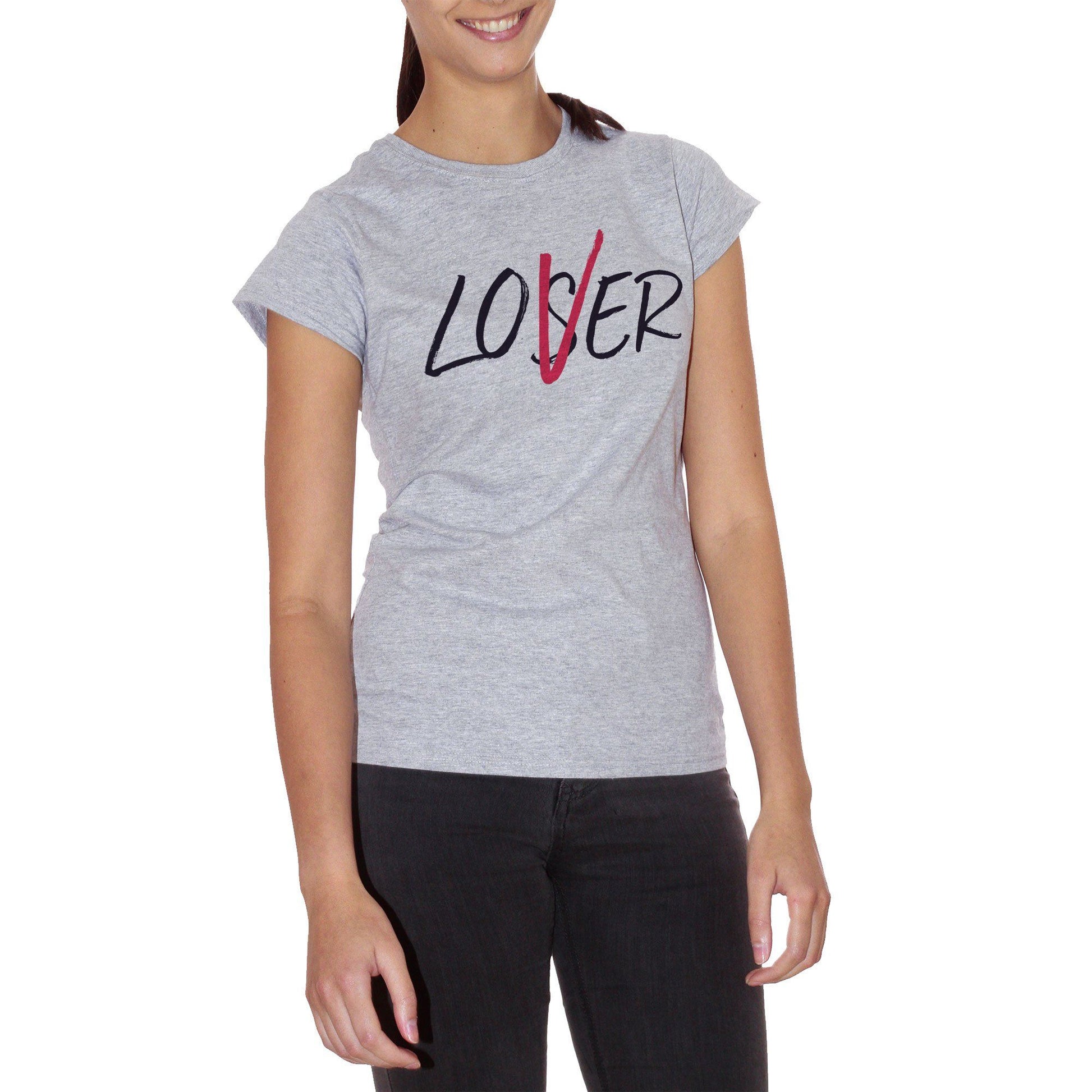 Gray T-Shirt Lover - Loser - FILM Choose ur color CucShop