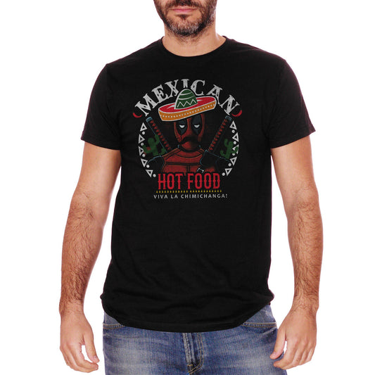 White T-Shirt Deadpool Ristorante Messicano - FILM Choose ur color CucShop