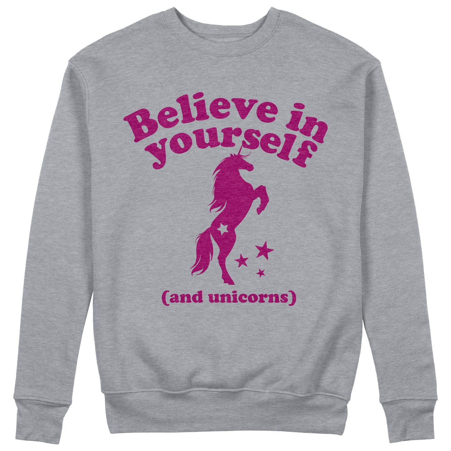 CUC Felpa Girocollo - Believe in yourself and unicorns - Unisex #chooseurcolor - CUC chooseurcolor