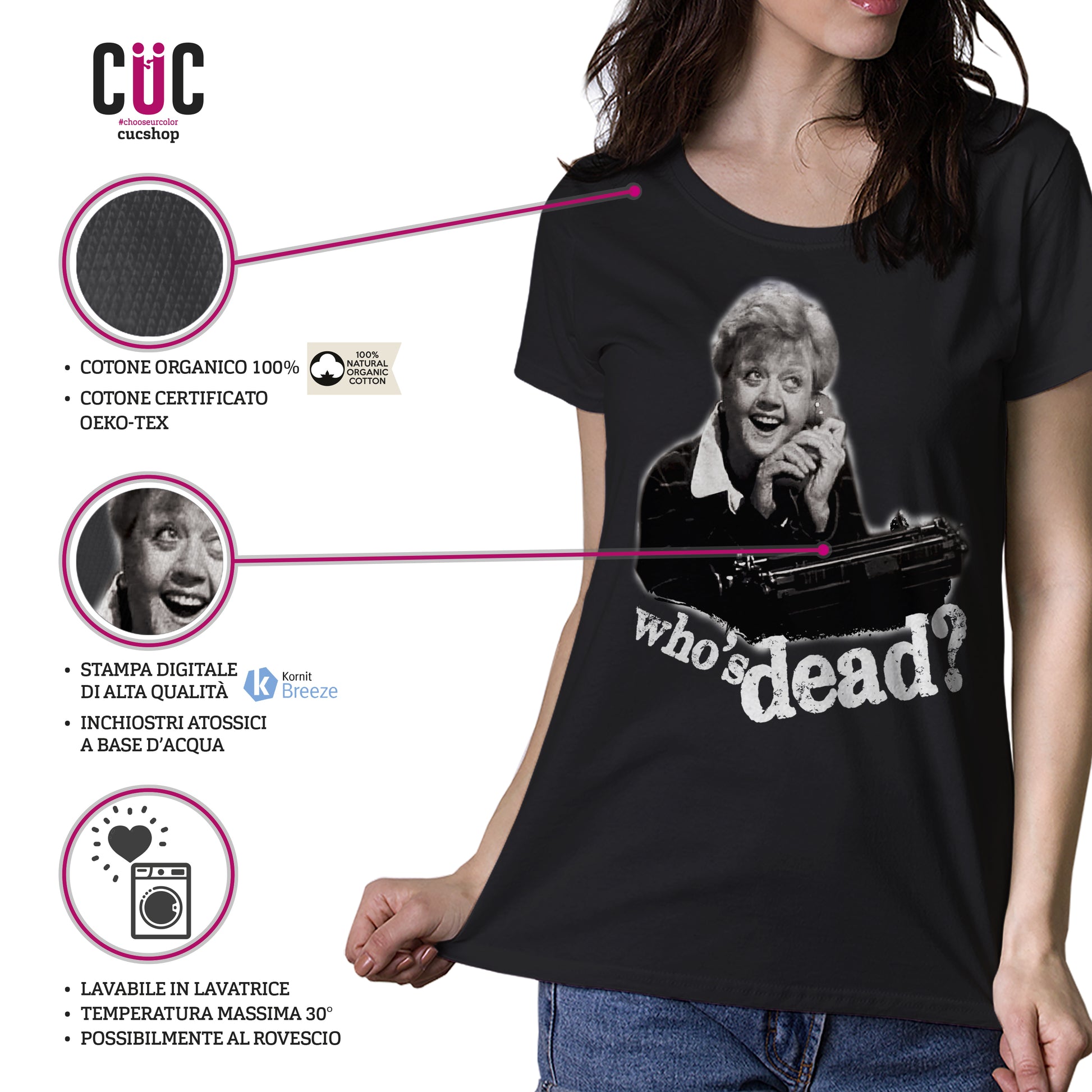 CUC T-Shirt la Signora in Giallo - Jessica Fletcher Who Is Dead? - #chooseurcolor - CUC chooseurcolor