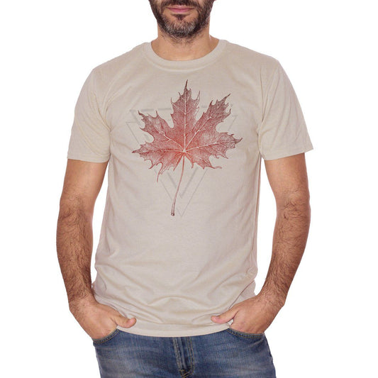 Gray T-Shirt Maple Leaf - Foglia d'Acero - Hikers Adventure Nature - Trekking - Explore - Camping CucShop