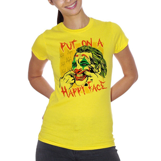 Goldenrod T-Shirt Joker Face - Put on a happy face - Choose ur Color CucShop