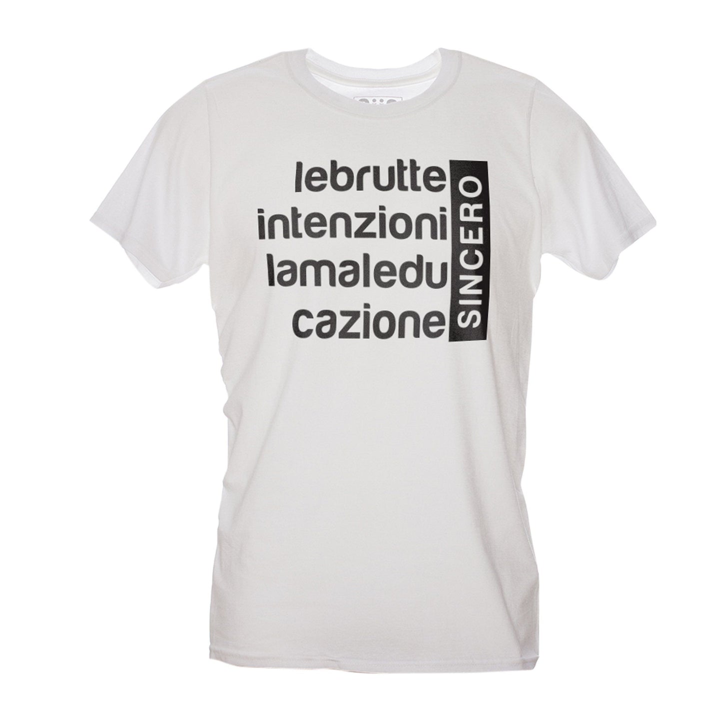 Light Gray T-Shirt Le brutte intenzioni la maleducazione - Sincero - Dov'è Bugo? Meme su Morgan CucShop