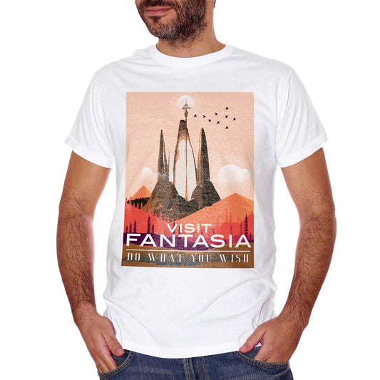 Light Pink T-Shirt Visit Fantasia La Storia Infinita - Film cult anni 80 - Movie Choose ur color CucShop