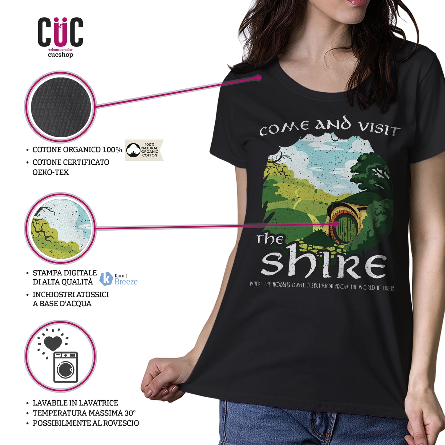 Snow T-Shirt Come and visit The Shire - il signore degli anelli - FILM Choose ur color CucShop