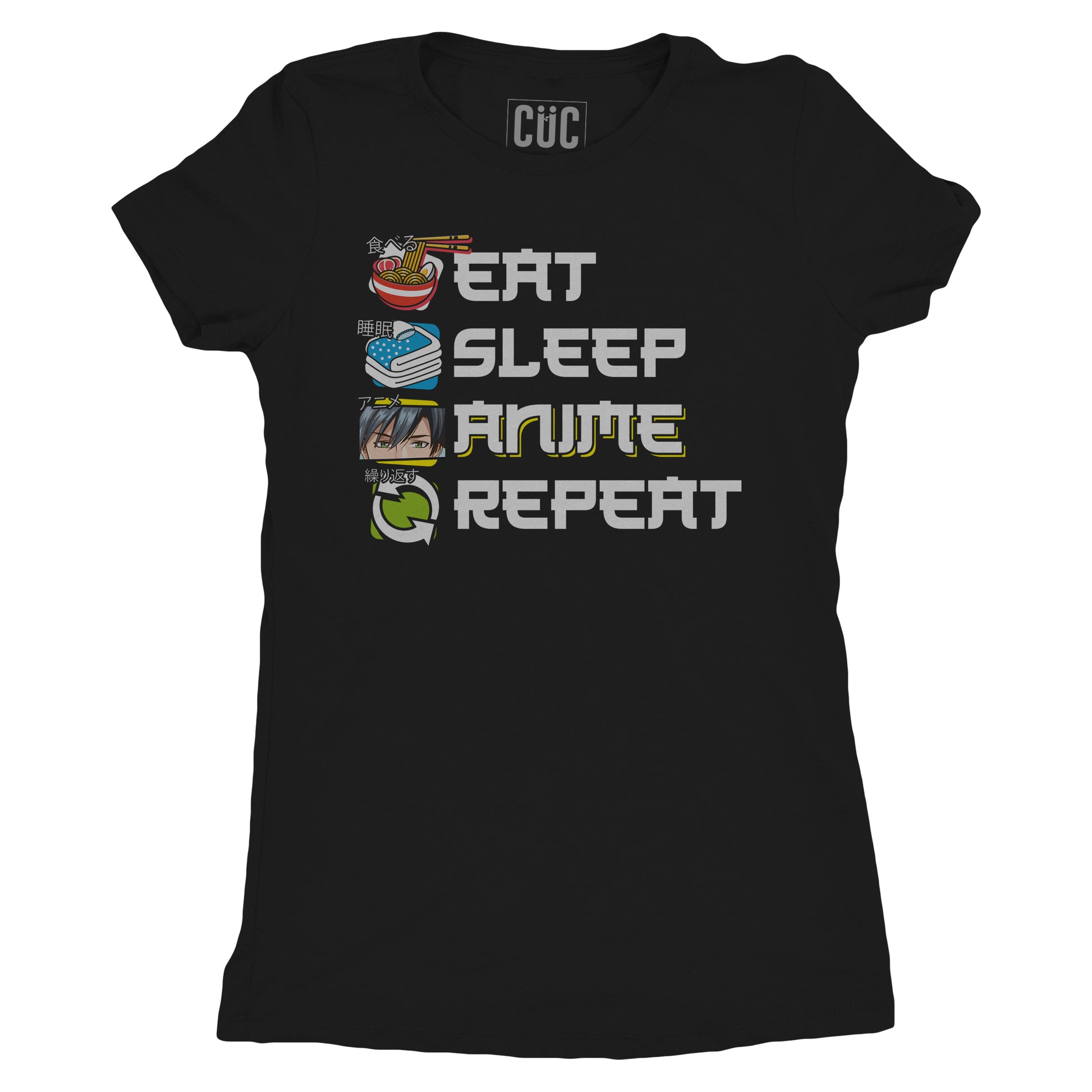 T-Shirt Eat Sleep Anime Repeat - Giapponese #chooseurcolor - CUC chooseurcolor