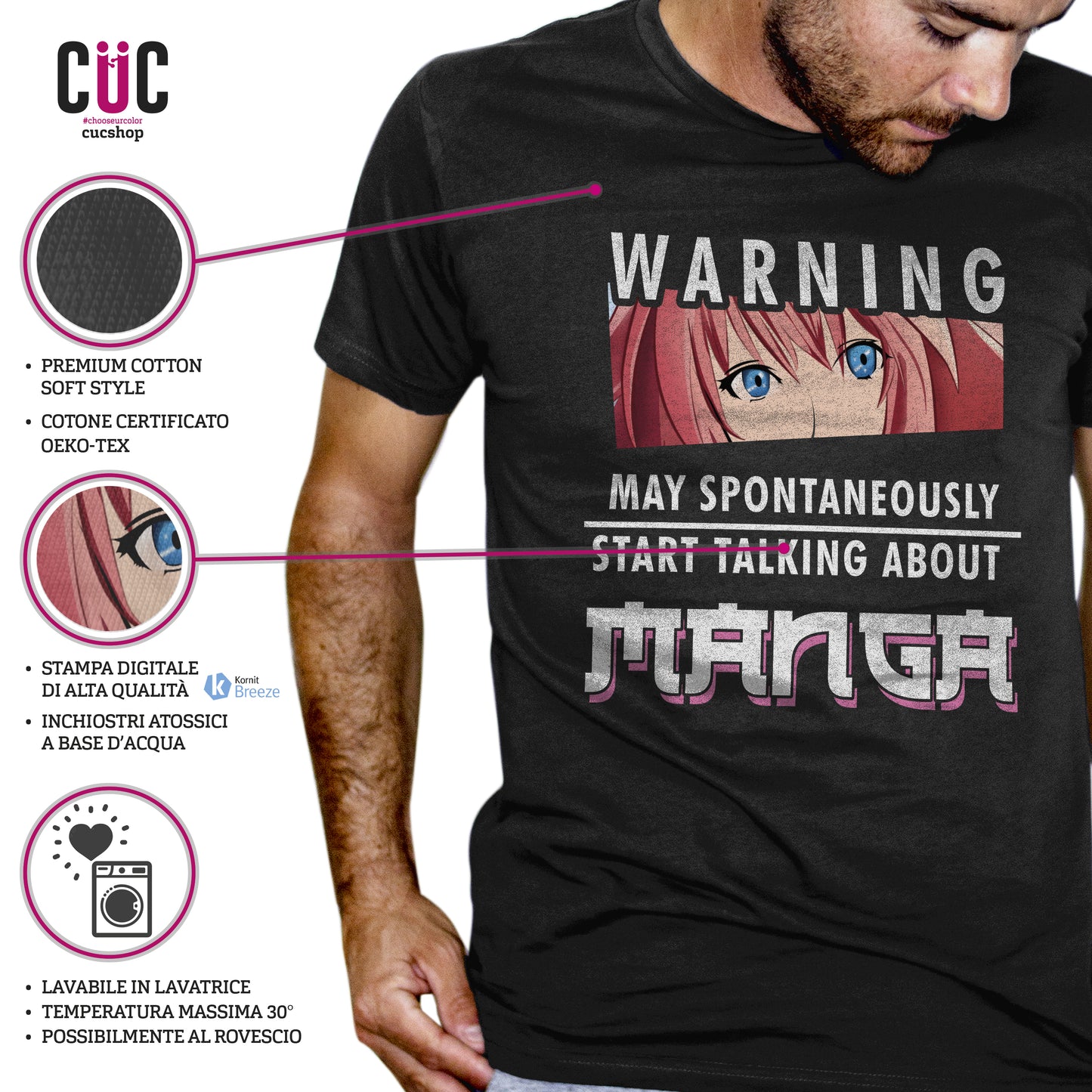 T-Shirt Manga lovers - fumetti cultura Giapponese - #chooseurcolor - CUC chooseurcolor