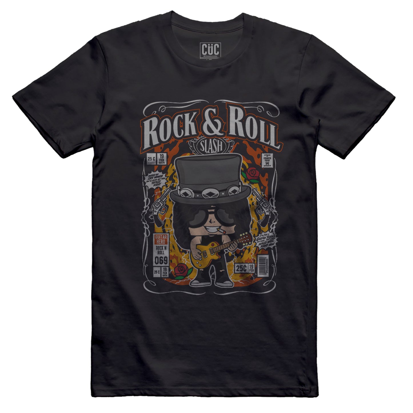 CUC T-Shirt Music Pop Style - Slash Master of Guitars and Whiskey - #chooseurcolor - CUC chooseurcolor