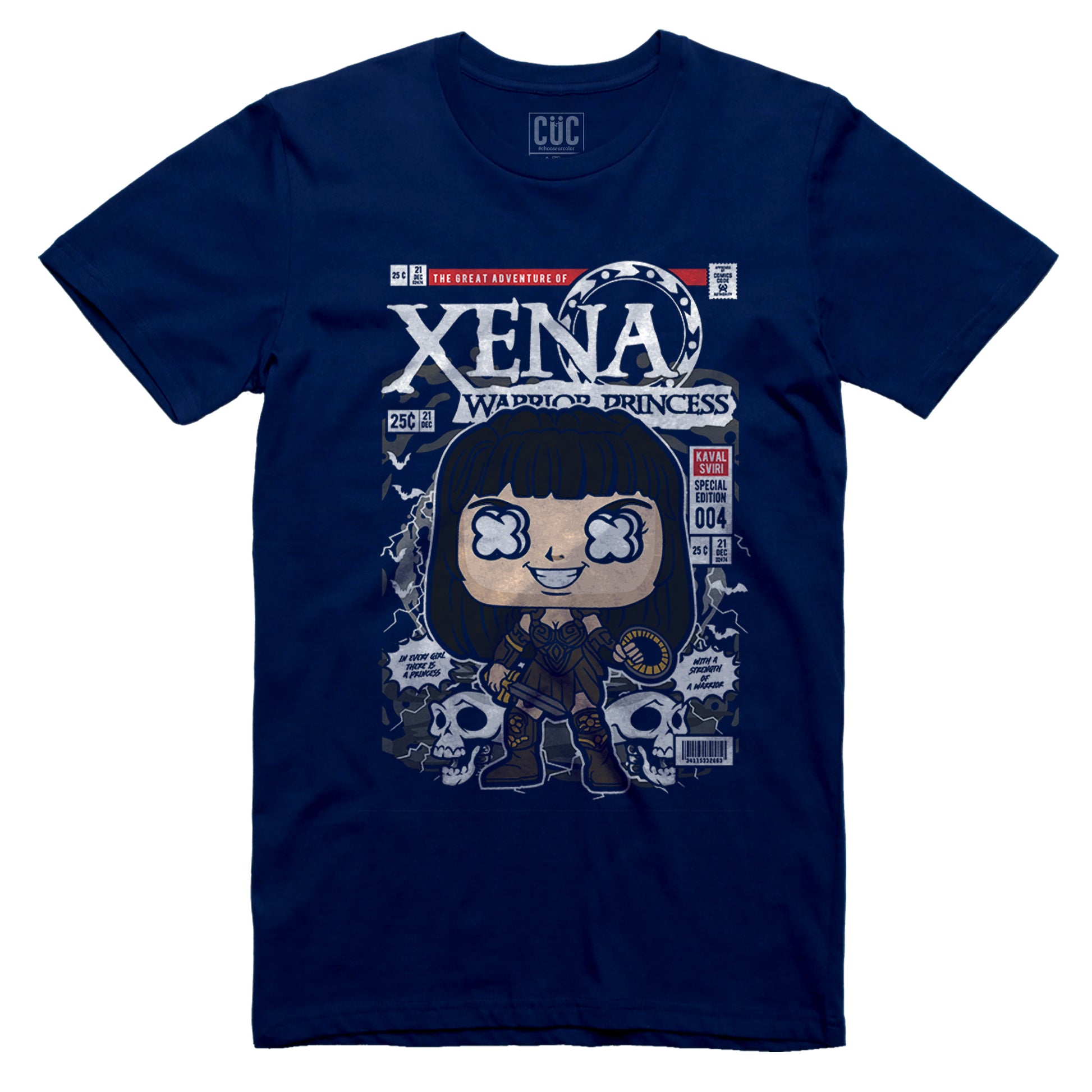 CUC T-Shirt Movie Pop Style - Xena Worrior Princess - #chooseurcolor - CUC chooseurcolor