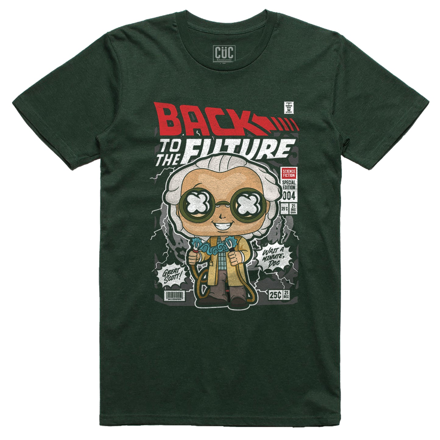 CUC T-Shirt Movie Pop Style - Emmet Brown Back al Futuro - #chooseurcolor - CUC chooseurcolor