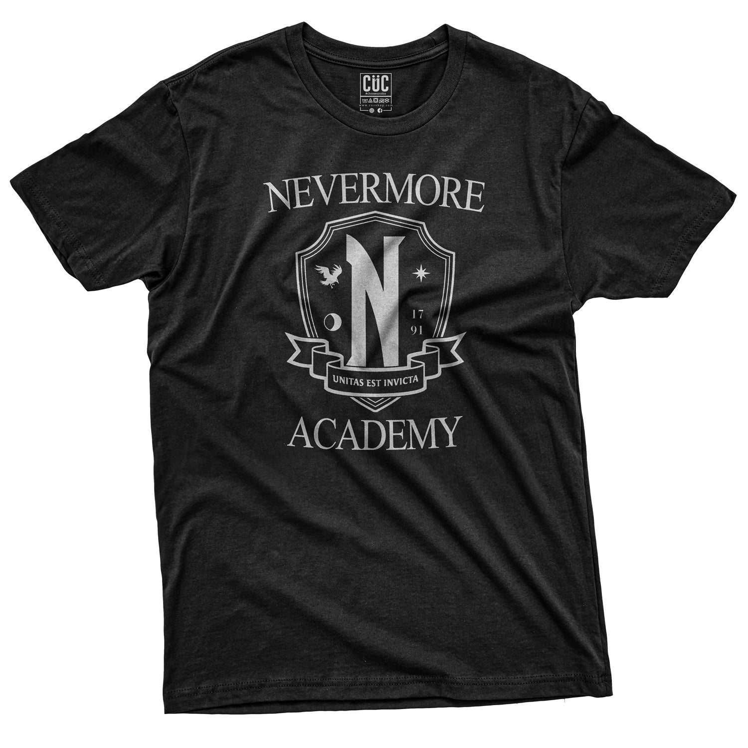 CUC T-Shirt  NEVERMORE ACADEMY- Mercoledì - ADDAMS - #chooseurcolor - CUC chooseurcolor