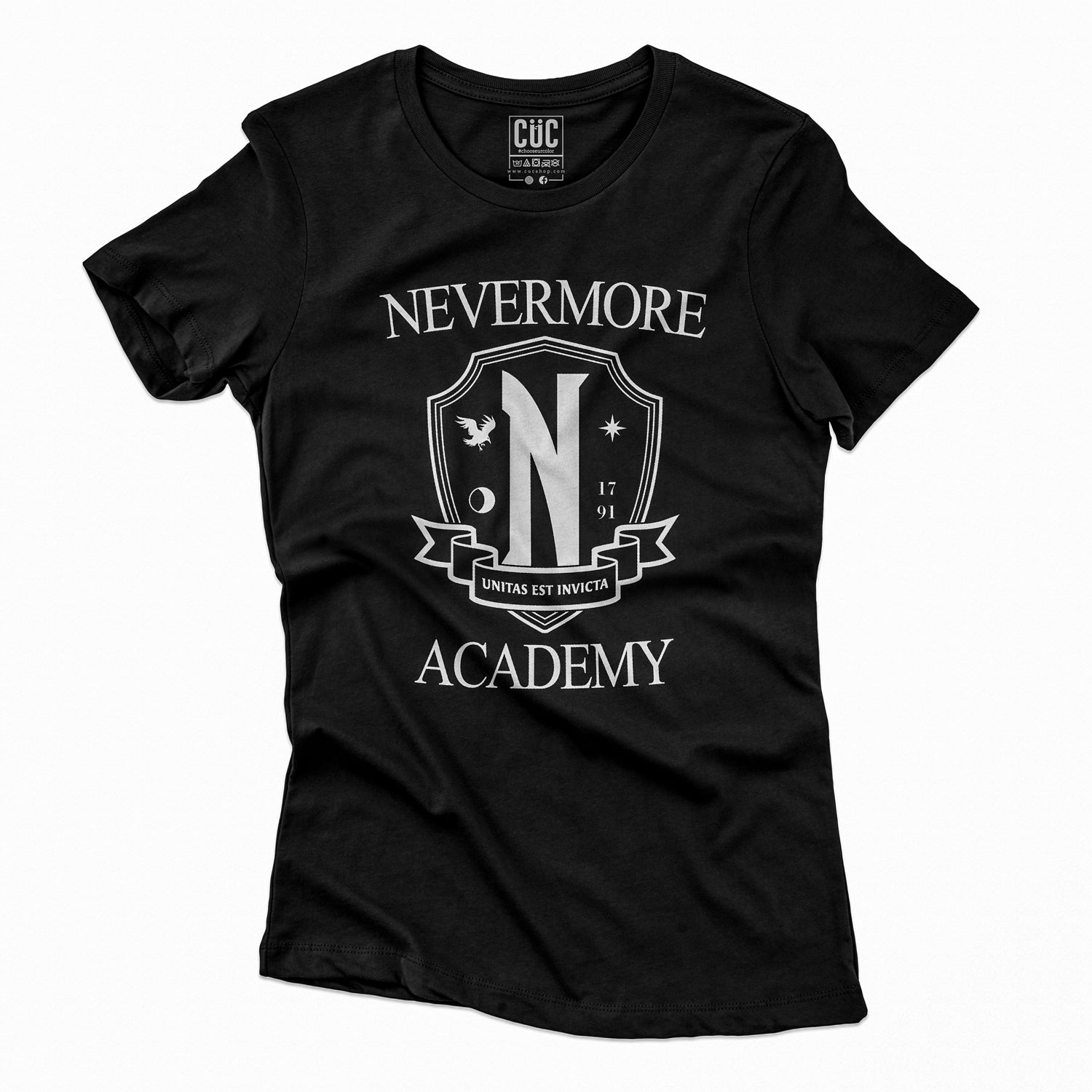 CUC T-Shirt  NEVERMORE ACADEMY- Mercoledì - ADDAMS - #chooseurcolor - CUC chooseurcolor