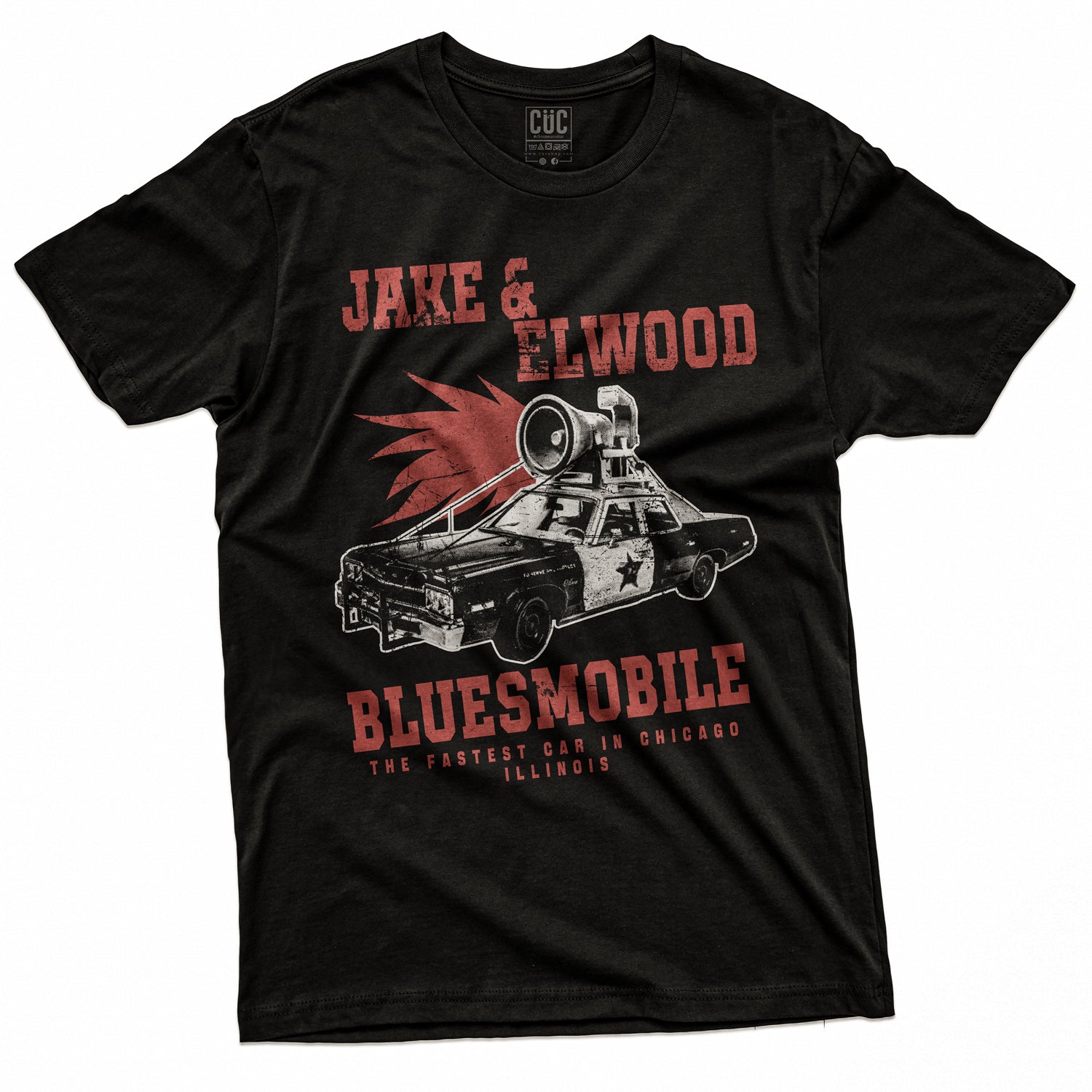 CUC T-Shirt BLUESMOBILE - The Blues Brothers - Movie Cult Cars -#chooseurcolor - CUC chooseurcolor