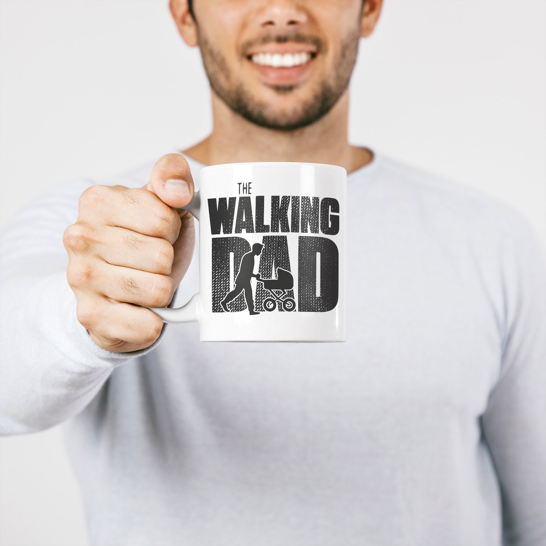 Rosy Brown Tazza Festa del papà - Mug father's Day - The Walking Dad - Choose ur Color Cuc shop