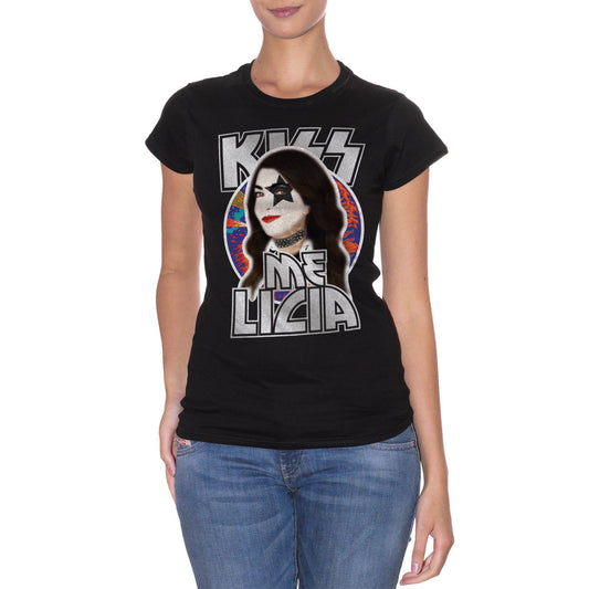 Black T-Shirt KISS me Licia cartoon rock cristina d'avena divertente - MUSIC CucShop