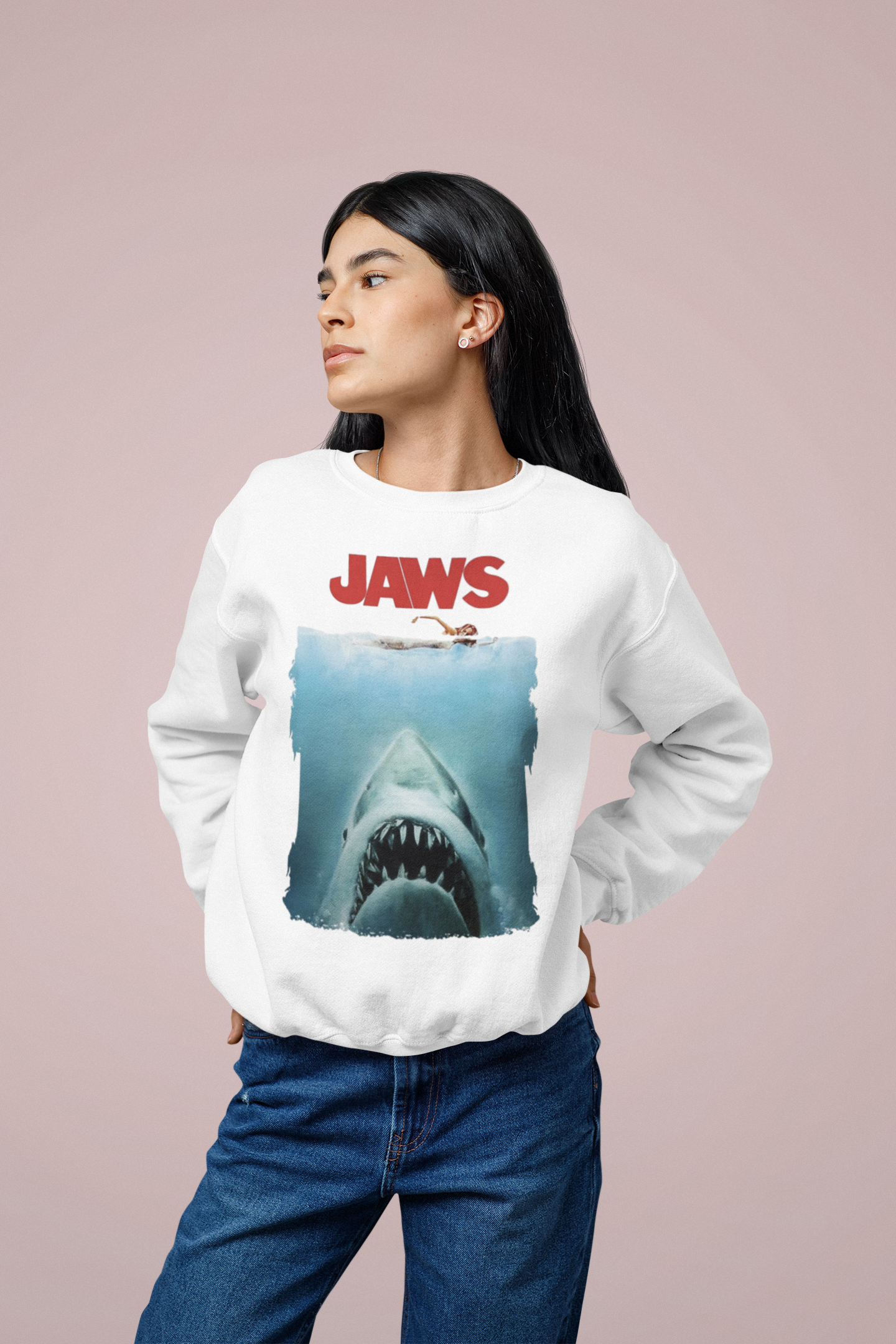 Felpa Girocollo - Jaws Lo Squalo Poster - FILM Choose ur color - CUC chooseurcolor